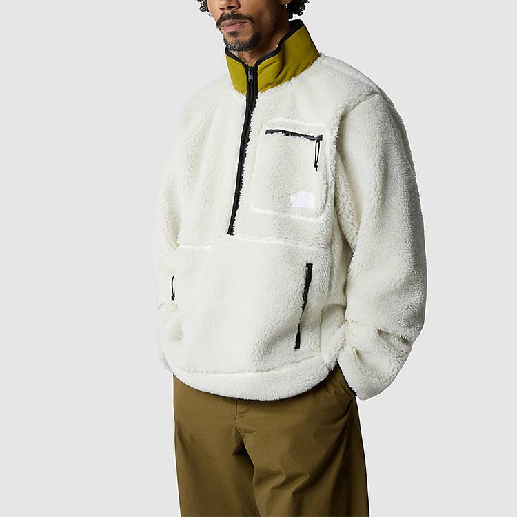 THE NORTH FACE Sweatshirts Men's White Stand Collar Moderate Straight Fit NF0A7URN-N5I