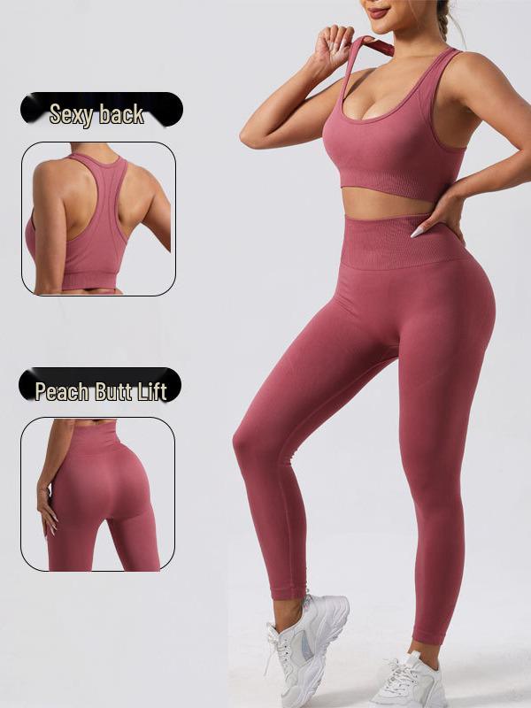 TK Seamless Solid Color Sports Set: Long Sleeve & Pants for Autumn/Winter Yoga & Fitness