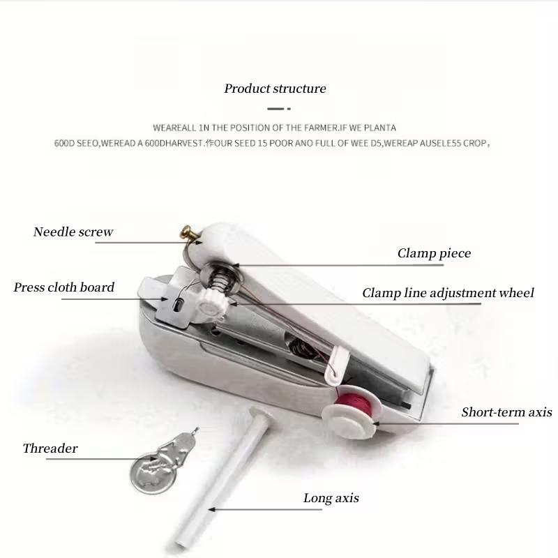 

Portable Mini Sewing Machine — Handheld, Manual, and Easy-to-Use — Compact Home Tailoring Device — Simple DIY Sewing Equipment