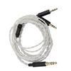Earphone Cable Replacement Silver Plated Copper 3.5mm To Dual 2.5mm Plug Headphone Sound Wire 1.2m for HE400S HE‑400I