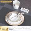 abay Golden Rim Ceramic Tableware Set