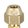 2Pcs Brass Pipe Fitting Connector Coupler No Welding Extension Pipe Joint 3/8Inch and 1/4Inch Double Nipple Enduring