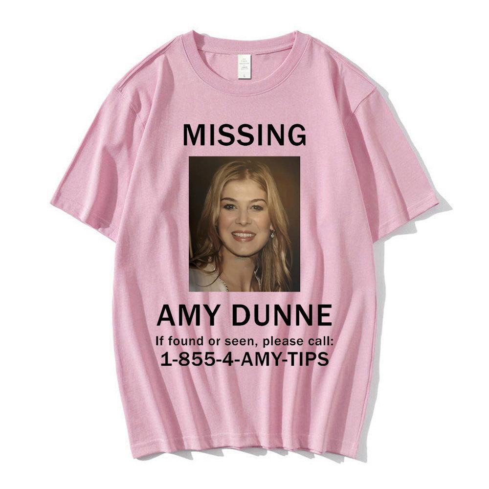 Amy Dunne Missing Poster Hip Hop Rapper Men Women T-shirt 100% Cotton