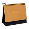 Large Desktop Calendar 2027 Desk Calendar, Standing Flip Minimalist Gold Foil Cover Daily Planner for Office Monthly Planner, Thick Paper Note Taking,