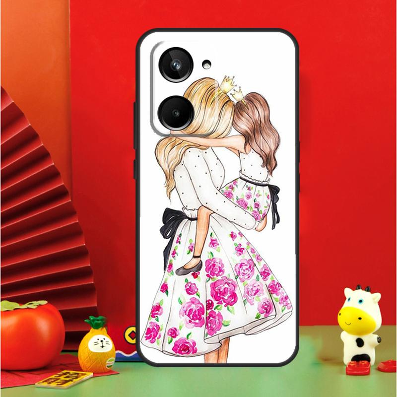 Beautiful Mother Daughter Son For Realme 10 11 12 13 14 Pro Plus 15 GT7 Pro GT6 C65 C67 C63 C61 C55 C51 C53 C35 C75 Case