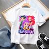 Kpop Demon Hunters Barneklær Kortarmet T-skjorte Søt K-pop Demon Hunters Tiger Harajuku T-skjorte for Gutter Jenter