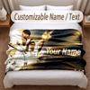 Jude Bellingham Printed Flannel Blanket Custom Name Text Soft Warm Throw For Bedroom Holiday Gift