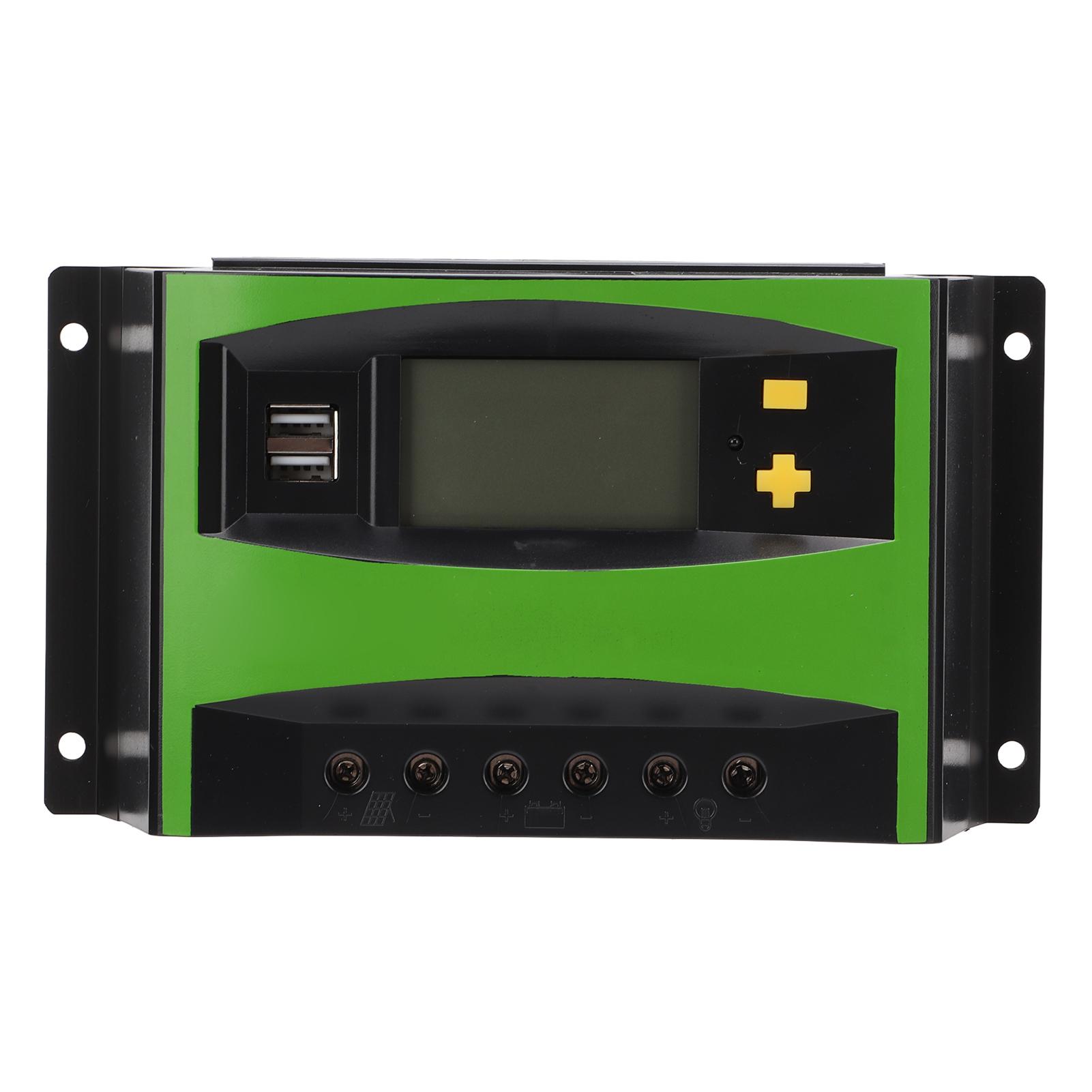 

Solar Charge Controller LCD Display Timing Intelligent Automatic Solar Panel Regulator with Dual USB Port 40A 12V 24V
