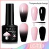 LILYCUTE 7ml Thermal Gel Nail Polish 3 Layers Temperature Shiny Color Changing Semi Permanent Soak Off UV Gel Polish Varnish Base Top Gel Nail Art DIY
