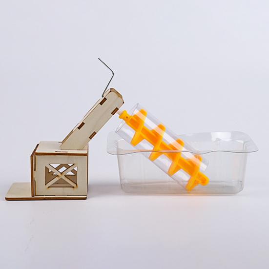 DIY Archimédův šroub Zvedák vody Dřevěná STEM Vědecká sada pro děti Ruční klika Model hydraulického inženýrství Vzdělávací fyzikální experiment