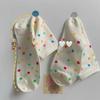 Polka Dot Socks With Hole Slippers Medium Tube Mesh Summer Thin Medium Tube Cotton Breathable Stacking Socks