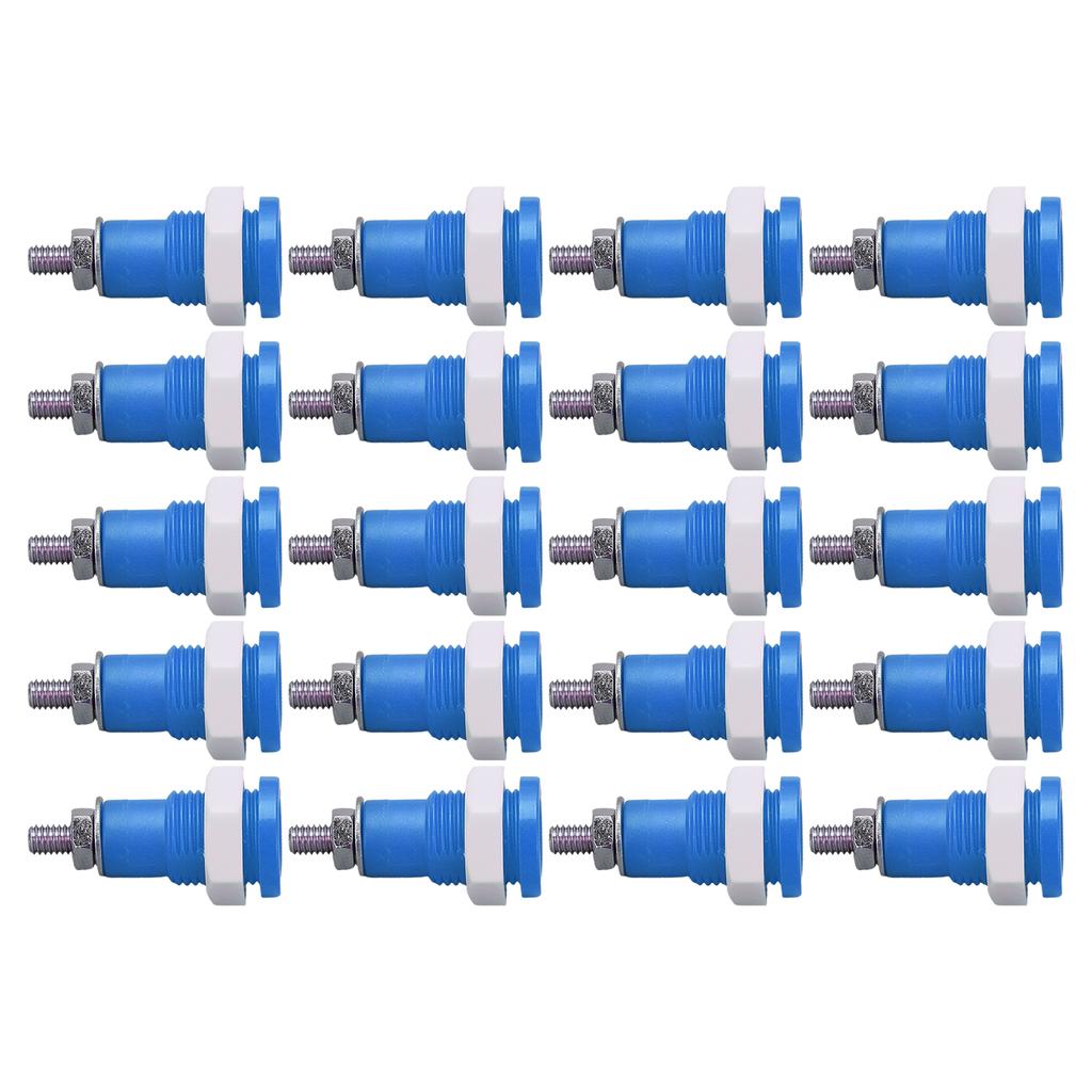 20Pcs Banana Socket 4mm Good Transmission Extensive Use Excellent Manufacture Electrical Connection AccessoriesBlue