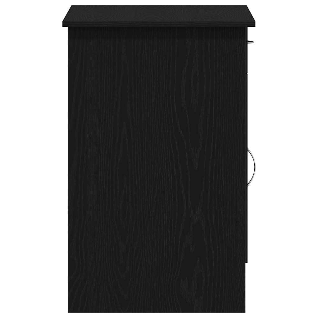 Desk with Storage Black Oak Effect 100 x 50 x 76 cm