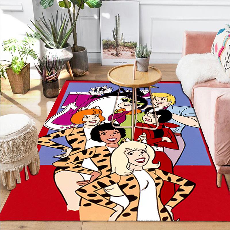 Josie and the Pussycats-inspired art Rug Floor Mat for Living Room or Bedroom Soft and Comfortable Carpet a Gift for Birthday and Holiday.