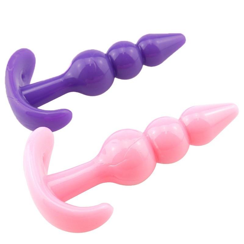 Soft Silicone Anal Plugs Prostate Massager Butt Plug Beads G-spot Erotic Sex Toys Anus Trainner Mini Dildo Erotic Gay