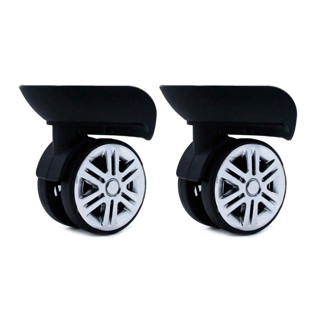 A65 2Pcs Trolley Casters Replacement Heavy Duty for Luggage Box Suitcase 360 Degree Swivel Kit Double Row Silent Wheel