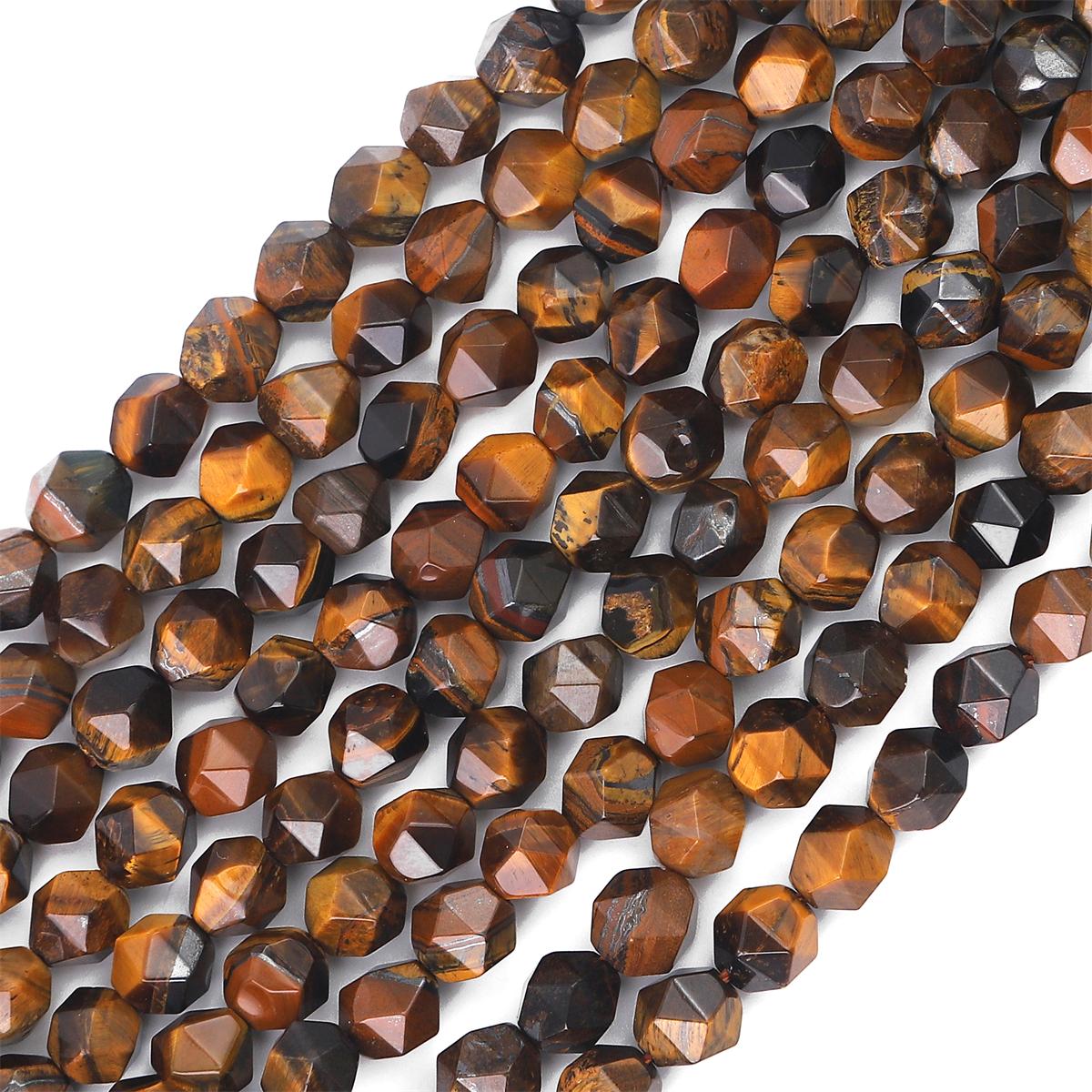 

Граненые бусины из натурального камня, свободные бусины для изготовления ювелирных изделий, браслет, ожерелье, серьги своими руками Tiger Eye 10mm 36pcs