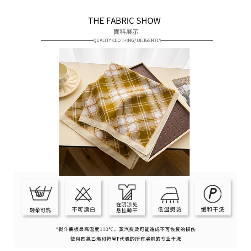 Vintage Style Cotton Small Square Scarf For Women Sun Protection Decoration