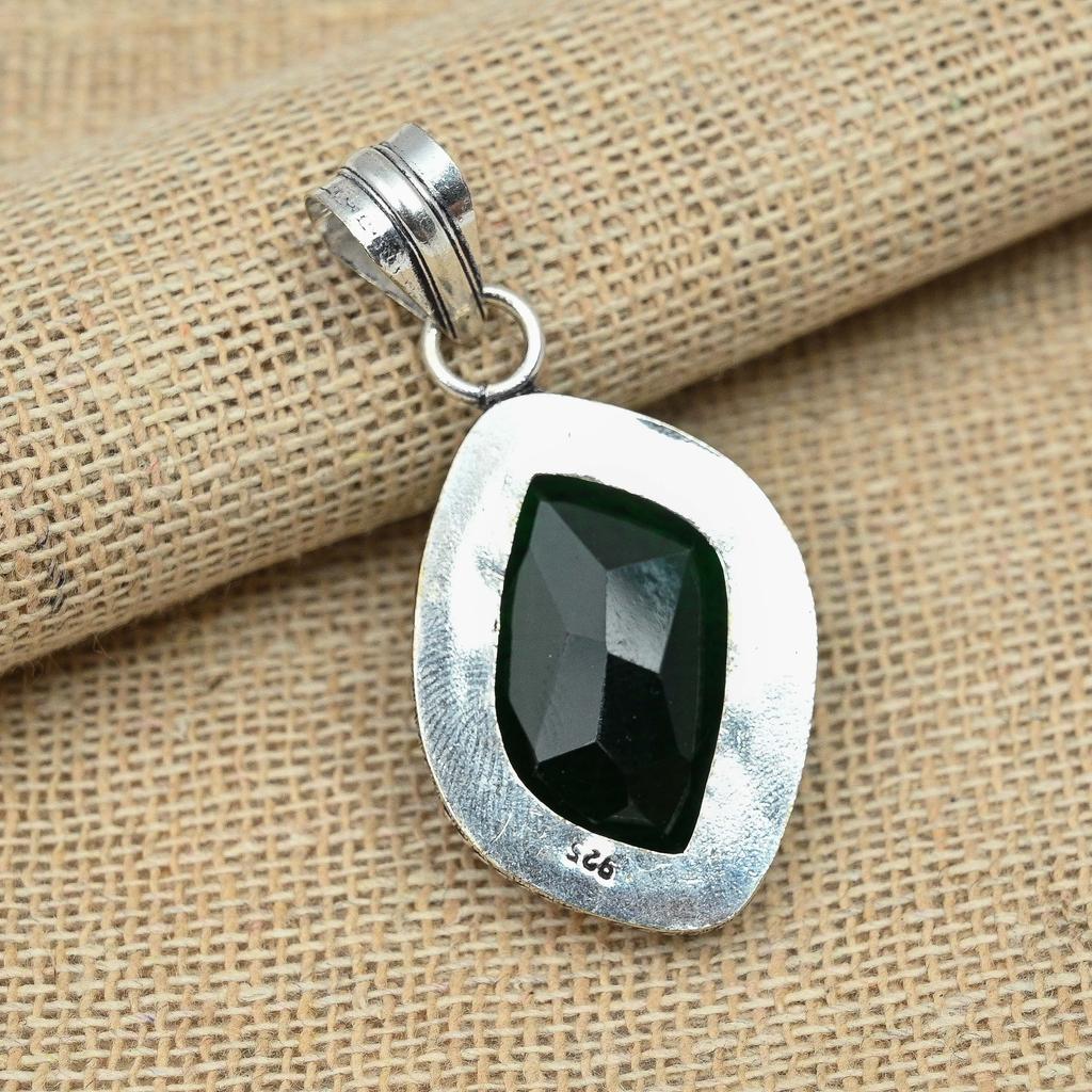 Chrome Diopside Handmade Jewelry 925 Solid Sterling Silver Gemstone Pendant For Her