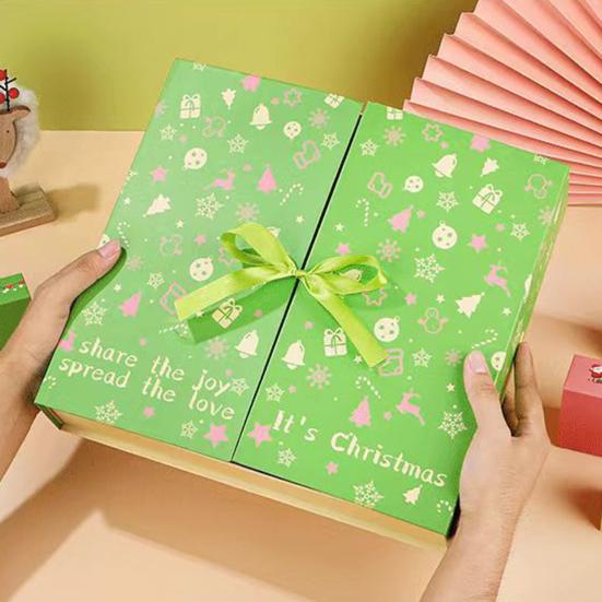 Calendario de Adviento de Navidad DIY para Llenar Set de Cajas de Regalo Vacías Calendario de Cuenta Regresiva de 24 Días de Sorpresa para Niños Familia Amigos