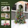 Yousheng Lighted Artificial Christmas Urn Filler Battery Operated Pre-lit Xmas Pine Trees with Tripod Stake And LED Lights Holiday Planter Filler