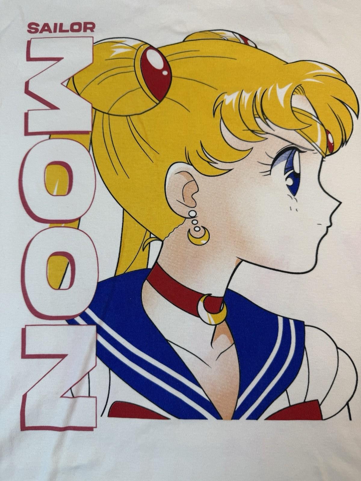 Аниме Футболка Сейлор Мун Усаги Цукино Маленькая Белая Ретро Мода. Супер Мило! Футболка Unisex M