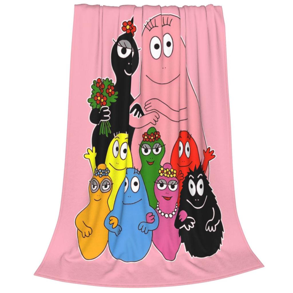 Barbapapa Love Blankets Flannel Funny Warm Throw Blanket for Home Restaurant Spring Autumn