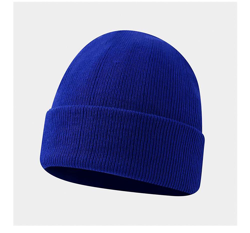 Personalized Logo Winter Beanie - Custom Embroidery Knit Hat, Warm Autumn Gift, Solid Color