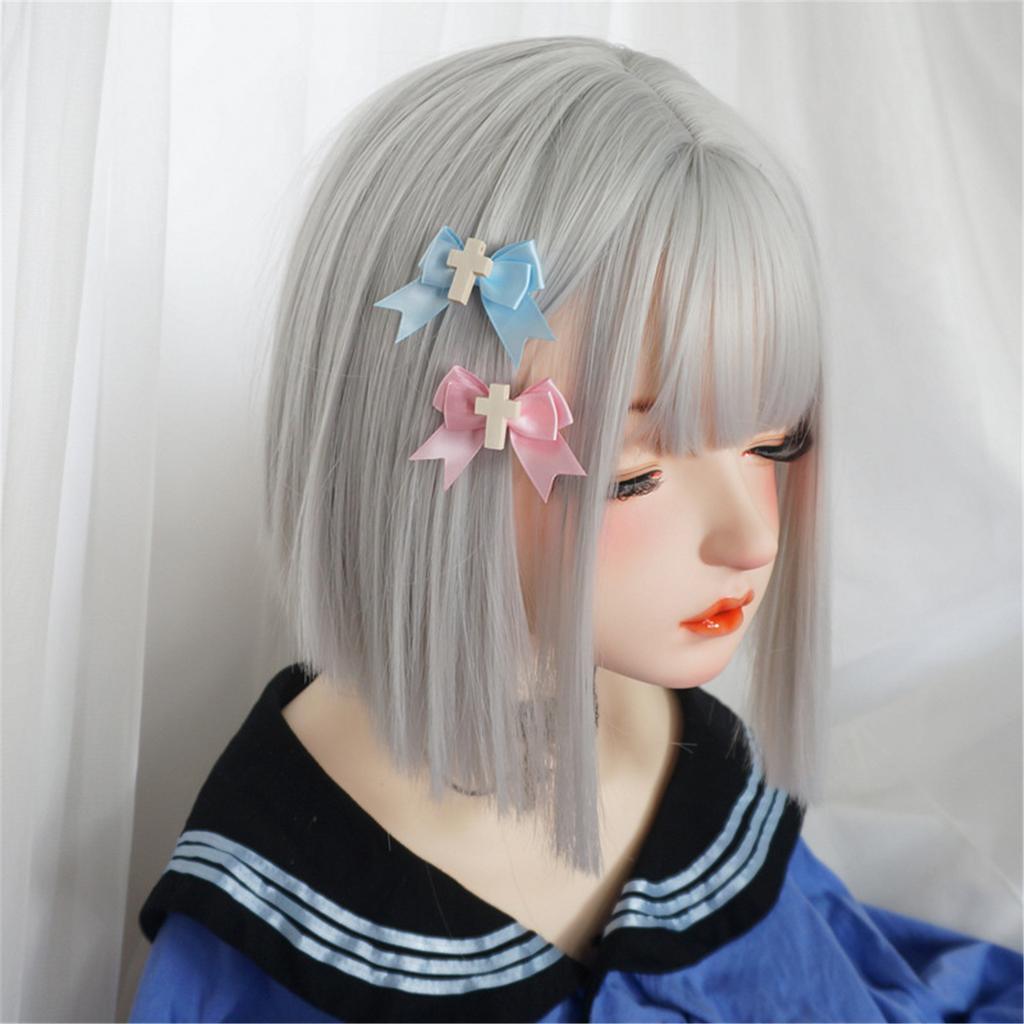 Casual Barrettes Hairpin Hair Clip Crosses 2000s Colorful Bowknot Bunches Headwear Sweet Crosses Shape