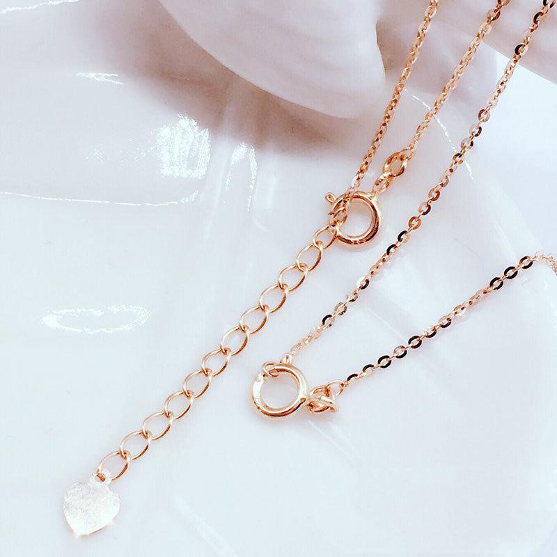 Purple Gold Love Necklace Double-Sided Wear Fashion Fine Beautiful Women Color Gold Plated Rose Gold Necklace