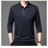 Spring Autumn Long-sleeved POLO Shirt for Men Middle-aged Young Anti-wrinkle T-shirt Casual Business