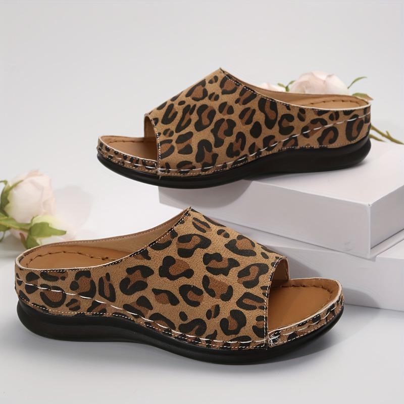 [New Summer Leopard Print Slippers] Women's Leopard Print Fashion Slippers Lightweight and Comfortable All-match New Summer Slippers