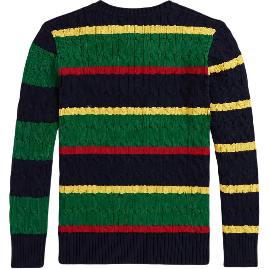 Polo Ralph Lauren Striped Cable Knit Sweater Long Sleeve Kids sweaters CWPOSWEY6820647-999