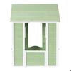Maisonnette enfant - GINGER HOME - Bois massif - Vert et blanc - Extérieur 107 x 90 x 144 cm