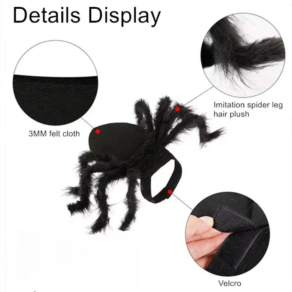 Spider Decoration Pet Spider Costume Furry Cat Cosplay Costume Pet Spider Harness Role Playing