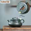 330ml High-end Yixing Purple Clay Teapots Handmade Ruyi Pot Raw Ore Blackish Green Mud Tea Brewing Kettle Zisha Tea Set Craft