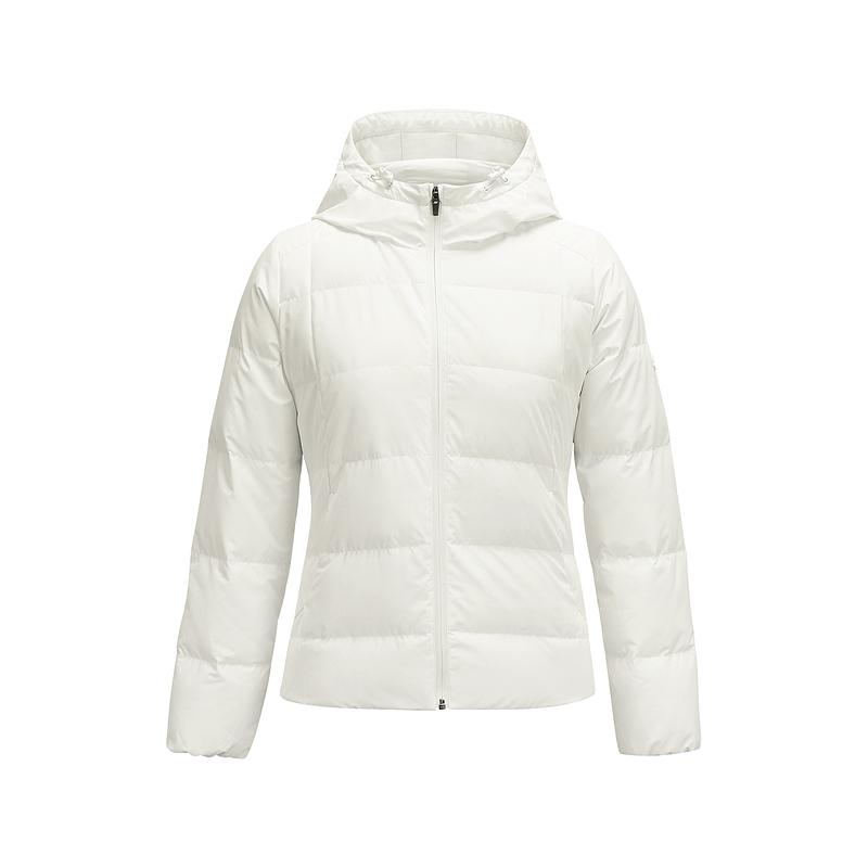 Skechers Lightweight Water-Resistant Hooded Down Jacket Women outerwear Cotton-Candy-White P424W130-0074 S