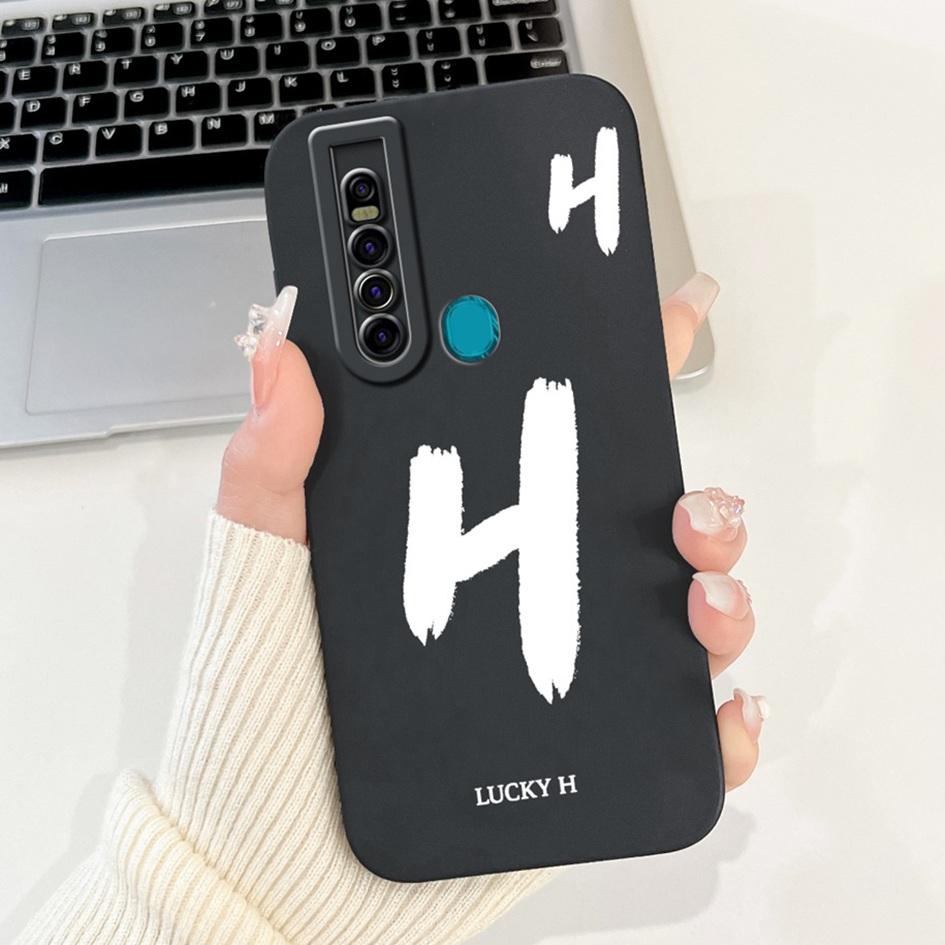 For Tecno Camon 15 Pro Case CD8 Luxury A Z Initial Letters Soft Silicone Bumper For Tecno Camon 15 Premier Camon15 Air CD6 Shell