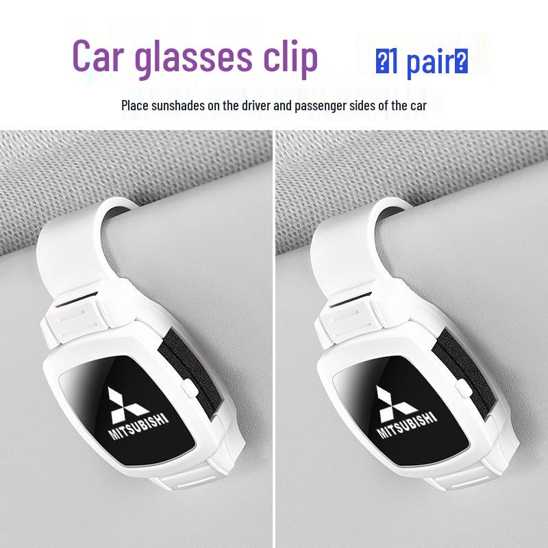 Mitsubishi Car Glasses Clip & Ticket Holder: Compatible with ASX, Eclipse Cross, Outlander, Airtrek, Eclipse