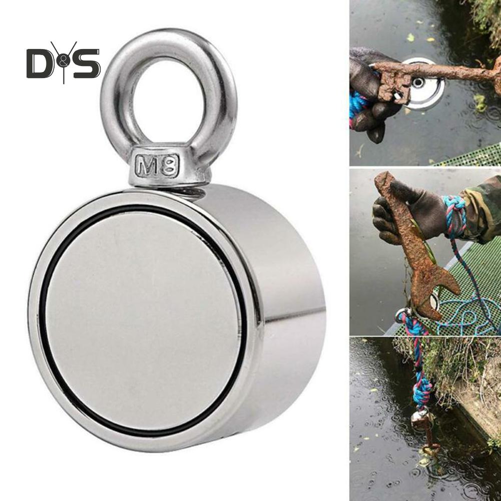 DYS TOOL SHOP Double Side Round Neodymium Eyebolt Salvage Fishing Magnet Equipment