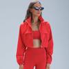 Giacca sportiva ALOSCO con cerniera, da running all'aperto, slim, con cappuccio, ad asciugatura rapida, top sportivo, abbigliamento da yoga ad asciugatura rapida
