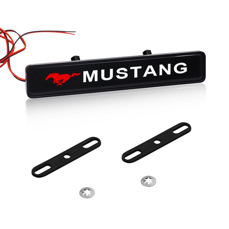 1 Bucată Lumină Decorativă Auto LED Emblemă Badge Decor Grilă Capotă Față Pentru Ford Mustang 2005 2006 2007 2008 2009 2016 2017 GT Chitară Eleanor Pickguard