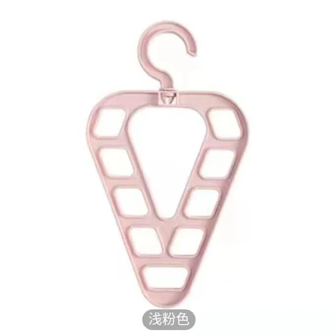 1pc Triangle Nine Hole Clothes Hanger with Rotatable Clothing Storage Rack, Suitable for Wardrobes and Organizing Rooms