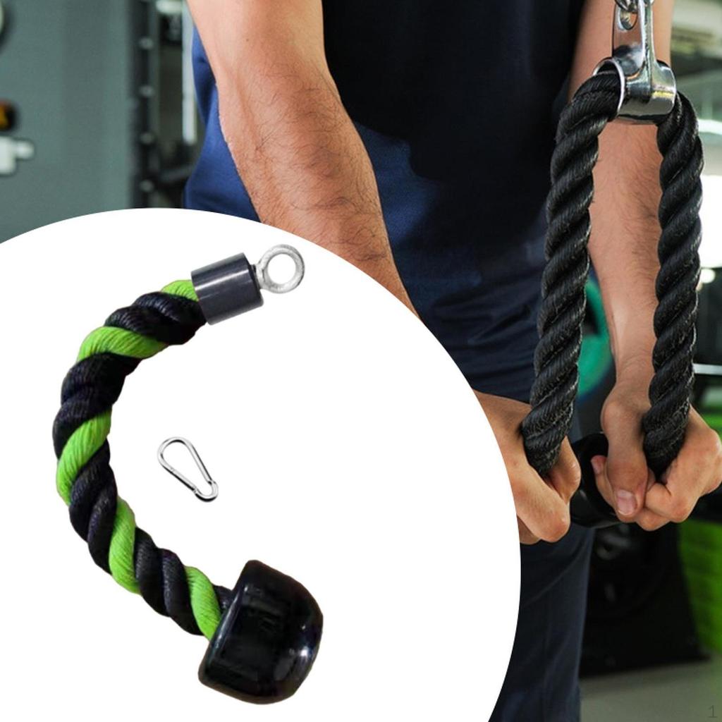 Single Grip Tricep Rope Durability Heavy Duty for Push Down Shoulder Forearm Black