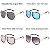 Metal Frame Square Sunglasses With Uv400 Protection For Outdoor Fashion And Parties
