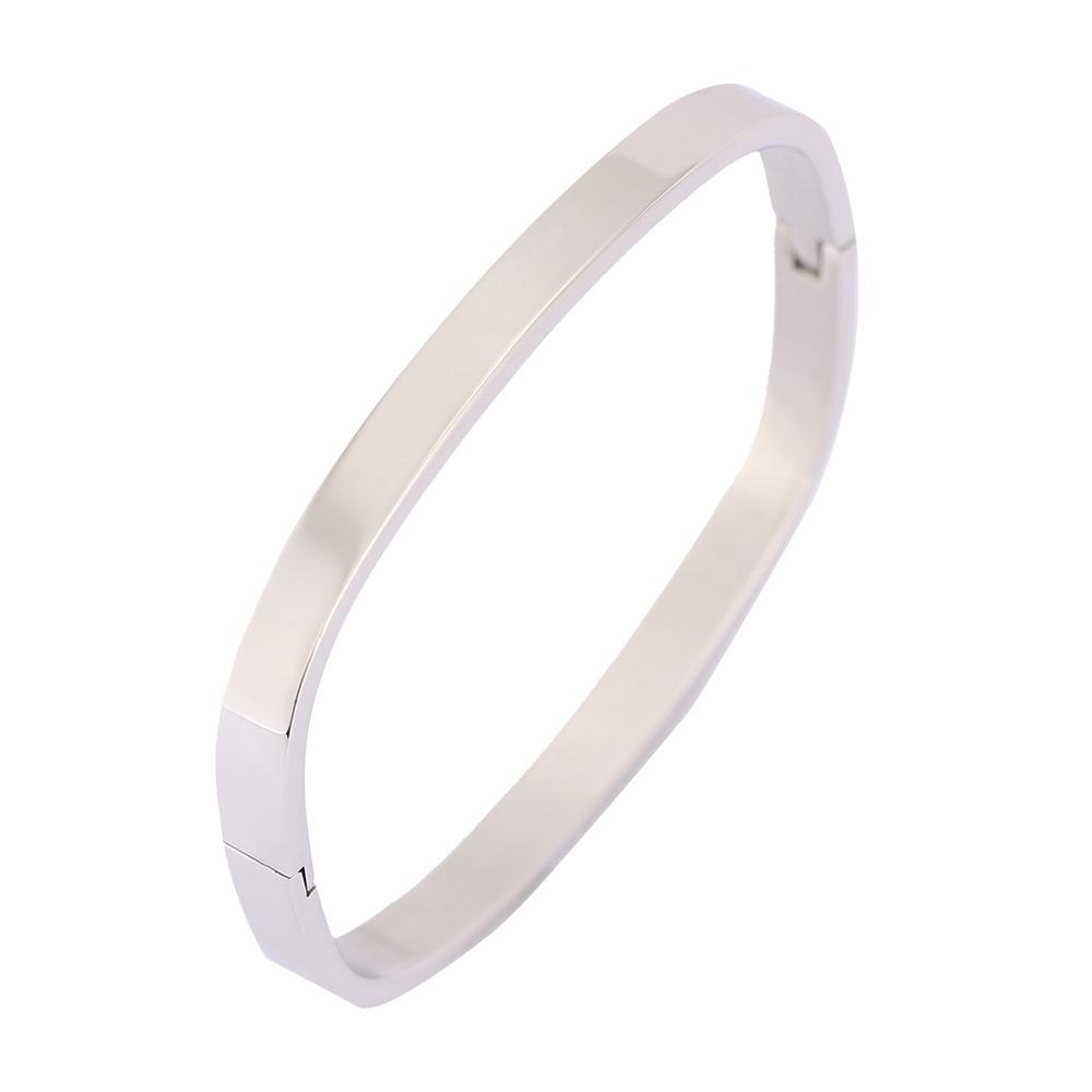 Unisex Armband aus Edelstahl, quadratisch, mit beliebtem europäischem und amerikanischem Design