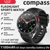 New Military Smart Watch 1100mAh Battery Compass LED Flashlight Men Outdoor Sport Watches Bluetooth Call 1.7" HD Smartwatch