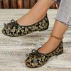 Fashion Women Floral Fabric Ballet Flats Spring Summer Vintage Ladies Comfort Slip on Canvas Ballerinas Shoes