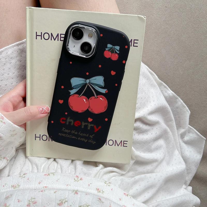 Bow Cherry Case For Samsung Galaxy A56 A55 S25 Ultra S24 S23 S22 Plus S20 S21 FE A15 A54 A16 A36 A26 A14 A24 A25 A32 A33 A35 A52