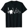 Dental LOVE Word Art Dentist Tools Graphic Tee Short Sleeve Crewneck Cotton TShirt Unisex